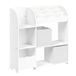 SONGMICS Kinderboekenkast, speelgoedplank met 2 opbergdozen | Kinderboekenplank voor boeken, kinderkamer, speelkamer, woonkamer, wolkwit, TEZA Collectie GKR042W01