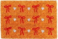 Merkloos Relaxdays Deurmat kokos - strikjes - 60x40 cm - antislip