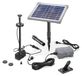 esotec Pompe solaire 5/160 Kit pompe d'étang LED+batterie, 160l/h, module solaire 5Wc 101920 (Kit complet)