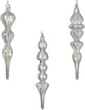 Decoris Kaemingk Ornament glas d3.8h18c trnsp/irs a3 kerst Decoris