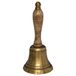 Atmosphera Tafelbel/handbel - 17,5 x 7,5 cm - mangohout - kerstman/butler bel