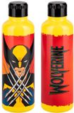 Paladone Wolverine geel‑rode metalen waterfles met schroefdop – officieel gelicentieerde Marvel X‑Men herbruikbare roestvrijstalen fles 500 ml, superheldenmerchandise voor tieners, volwassenen, school & werk – Paladone