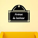 Ambiance Sticker Leisteen schoolbord – muurstickers, zelfklevend, afwasbaar, straatbord, H 20 x B 25 cm