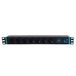 Infitronic INSV1016 – 19 inch PDU 1HE 7-voudige stekkerdoos stroomverdeler met overspanningsbeveiliging