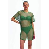 Beachlife Green Lurex Mesh Beach Dress