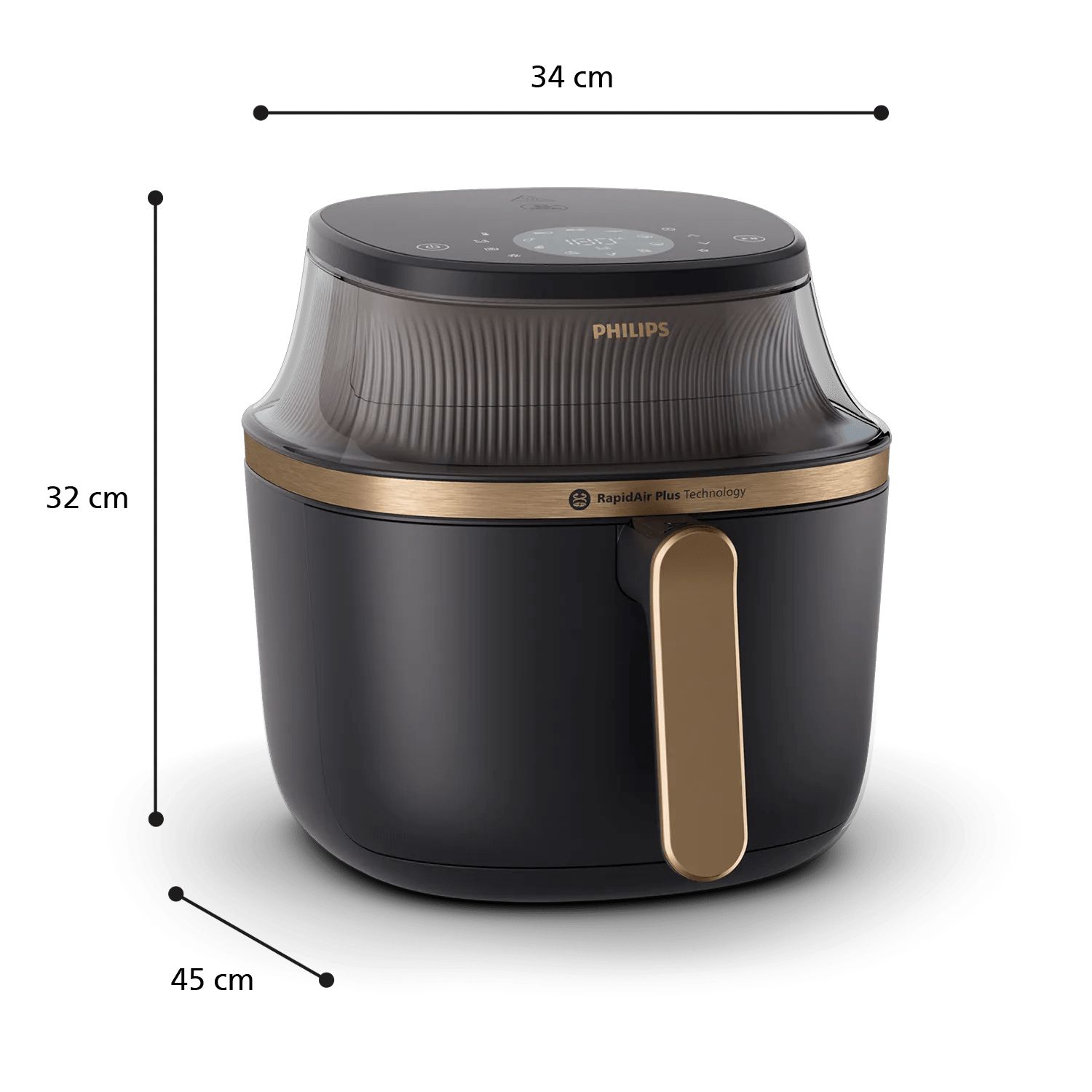 Philips 3000 Series Airfryer - 7.2L - Zwart/Goud