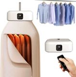 OEM Elektrische mini-droger - Opvouwbare UV-sterilisator - 360° hete lucht - Verstelbaar - Mini - Ideaal voor thuis, op reis, in campers en in kleine wasserijen - Wit