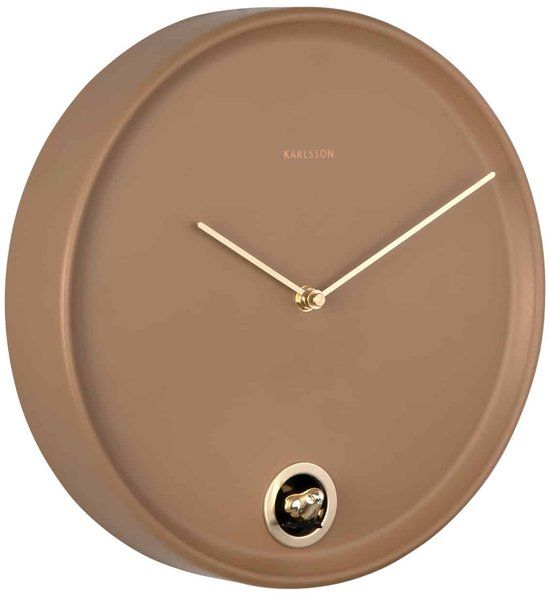 Karlsson Wandklok Esencia Cuckoo - Mokka - Ø30cm
