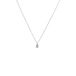 Lucardi Dames 14 Karaat witgouden ketting diamant 0,175ct en topaas