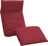 vidaXL Ligstoel Inklapbaar Oxford Stof Wijnrood 175x54x8,5 cm