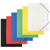 D.RECT Elastische map A4 kunststof hoekspanner dossierdeksel 6-pack gekleurde mix AVR