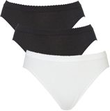 CALIDA Slip Iconics Brief 3P Set van 3 - Vrouwen - M - 2x Zwart/Wit - Katoen