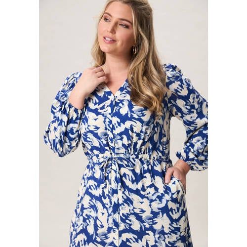 Miss Etam Plus midi jurk blauw