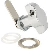 Siso Serrure pour casier Siso 300 Ø 19 x 25 mm, chrome poli DIN droite