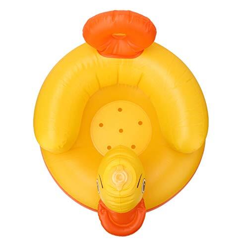 Shipenophy Opblaasbare kinderstoel Modieus PVC, voor babybadje(Round bottom yellow)