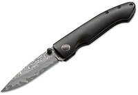 Böker Plus Unisex - Volwassen mes Damascus Gent 2 6,9 cm, zwart, totale lengte: 16,4 cm