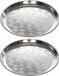 Cosy & Trendy Dienblad - 2x - RVS - rond - 36 cm - zilver