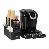 Mind Reader Anchor Collection, 3-lade Single Serve Pod Organizer, 36 Pod Capaciteit, 13,5 cm L x 12,25\" B x 2,5\" H en 10-vaks Cup en Specerij Set, 5,3\" L x 11,3\" B x 11,1\" H, zwart