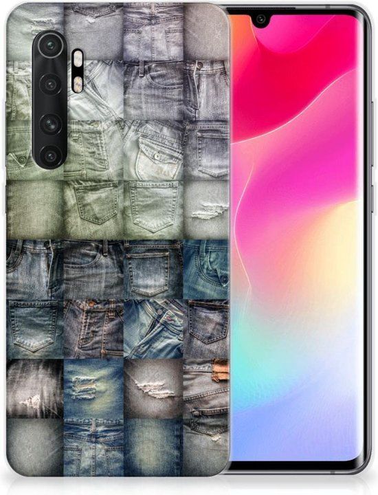 B2Ctelecom Leuk Hoesje Xiaomi Mi Note 10 Lite - Multi Spijkerbroeken - Back Cover