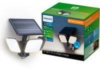 Philips LED Philips UltraEfficient Zyren Wandlamp - Solar Beveiligingslamp - Floodlight - Bewegingssensor - Helder wit licht: 5000K - 24,5W - Zwart