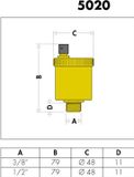 Caleffi Minical automatische ontluchter 3/8" messing