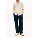 Tommy Hilfiger Pull en maille zippé saisonnier Heathered Oatmilk - Écru