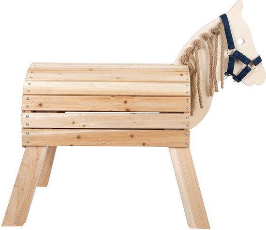 Small Foot houten paard compact, paardrijden met halster voor kinderen vanaf 3 jaar, geschikt voor binnen en buiten, 12313