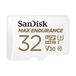 SanDisk Max Endurance - microSDHC - 32Go - Class 10 - UHS-I - 100Mo/s - Blanc