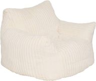 Atmosphera Fauteuil MUZI geribd fluweel Blanc