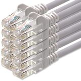 1aTTack.de Cat.6 netwerkkabel - wit - 10x - 1m - (Set) - CAT6 Ethernetkabel LAN-kabel 1000 Mbit patchkabel