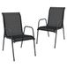 VidaXL Tuinstoelen 2 stuks Staal Textiel Zwart