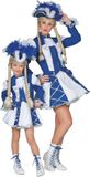 Wilbers Dansmarietje kostuum kind blauw/wit - Maat 140