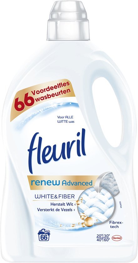 Fleuril Puur Wit - Kwartaalverpakking - 66 wasbeurten - Wasmiddel
