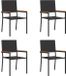 vidaXL Stapelbare tuinstoelen, 4 stuks, zwart, bruin