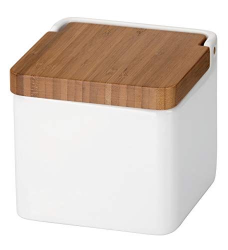 Tescoma Voorraadcontainer - Keramiek - Wit/Bruin - 12,4 x 11,9 x 11,5 cm