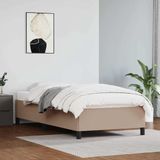 vidaXL Bedframe - Kunstleer - Cappuccino - 90x200 cm