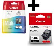 Canon PG-540 + CL-541 & PG-540L - Inktcartridge - Origineel - Zwart + Kleur en Zwart L