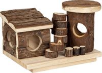 Flamingo Tory Knaagdierhuis Hout Bruin 21x15x13cm