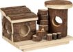 Flamingo Tory Knaagdierhuis Hout Bruin 21x15x13cm