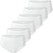 SCHIESSER Slip Set van 6 - Dames - Wit - Effen - Katoen/Elastaan - Maat S