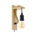 EGLO Rampside Wandlamp - 1 lichts - E27 - Noir - Brun