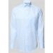 OLYMP chemise coupe moderne - popeline - rayé bleu clair - Repassage facile - Tour de cou : 41