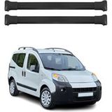 Omac Barres de toit en aluminium pour Citroën Nemo 2008-2017 – Tüv / Din 75302:2019 – Charge max 75 kg – 2 barres noir