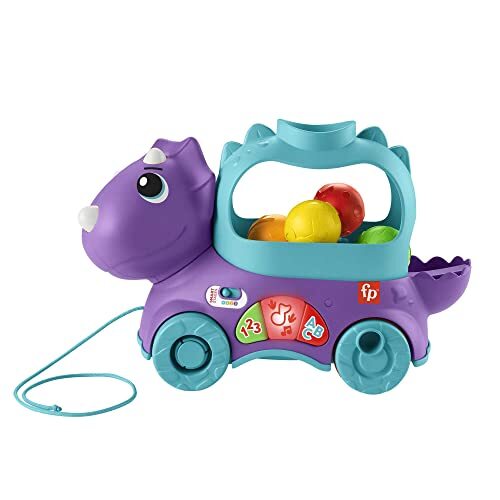 Fisher-Price Dinosaurus sleepspeelgoed met ballen, lichten en geluiden, voor baby's + 1 jaar (Mattel HNR52)