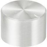 TRU COMPONENTS TC-11613836 Bouton rotatif Avec marquage de bouton Argent (Ø x h) 20 mm x 13 mm Aluminium, Plastique 1 pièce(s)