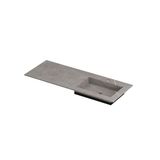 Ink Post Wastafel keramische slab envelop bak rechts met 1 kraangat 120x45x1cm Armani grey mat 0210631