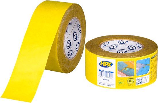 HPX Airtight Indoor afdichtingstape - geel - 60 mm x 25 m