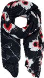 Desigual Sjaal Dot Flower Rectangle Foulard Black