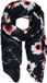 Desigual Sjaal Dot Flower Rectangle Foulard Black