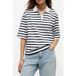 Tommy Hilfiger Polo Interlock Relaxed Ss Breton Stripe Ecru/dark Night Navy Taille: L